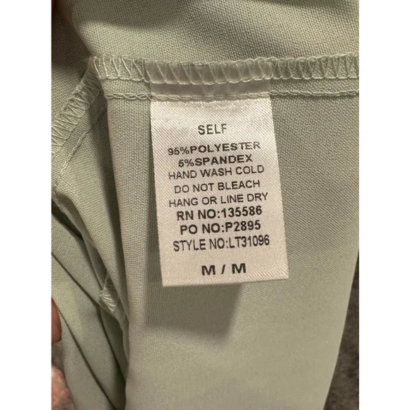 Women's Main Strip Green Blouse Size M - Picture 5 of 8